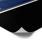 Florida Keys van Space Satellite Map Poster (Hoek)