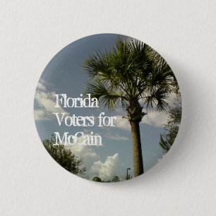 Florida kiezers voor McCain Ronde Button 5,7 Cm