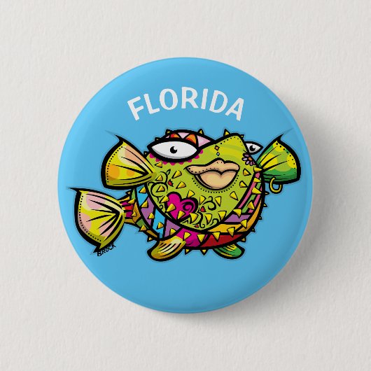 Florida kogelvis ronde button 5,7 cm (Voorkant)