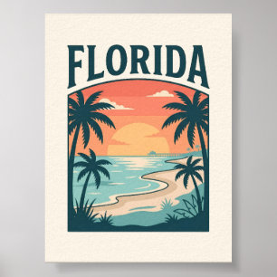 Florida Kust Zonsondergang Poster
