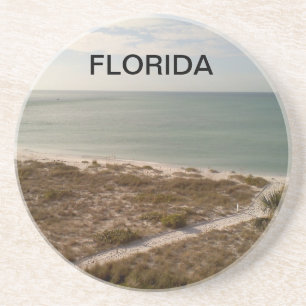 Florida Kustpad naar de kust Zandsteen Onderzetter