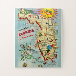 Florida Map 11x14 BIG Stukstukken Jigzaag Puzzle Legpuzzel