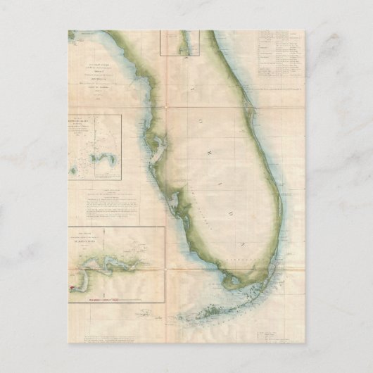  Florida Map Briefkaart (Voorkant)