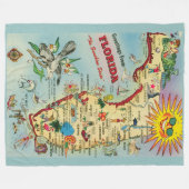 Florida Map Fleece Blanket (Voorkant (Horizontaal))
