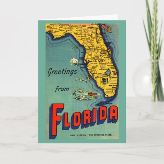  Florida Map Kaart (Voorkant)