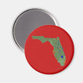 Florida Map Magnet Magneet (Voorkant / Achterkant)
