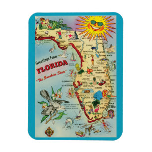 Florida Map Magnet Magneet