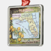 Florida Map Metalen Ornament (Links)