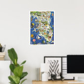 Florida Map - Poster zoeken (Thuiskantoor)