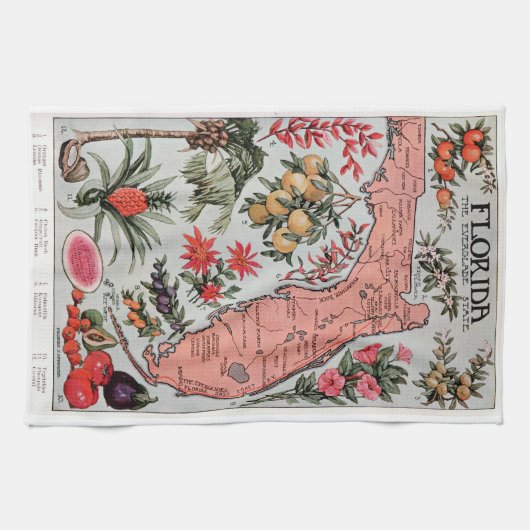 Florida Map Theedoek (Horizontaal)