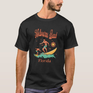 Florida Melbourne Beach FL Surfer Surfen Vissen T-shirt