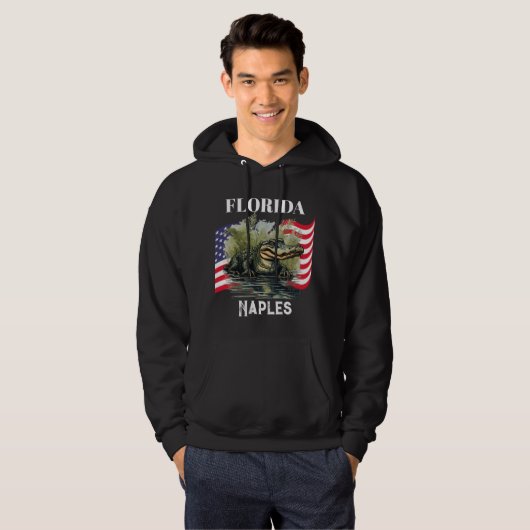 Florida Men's Pullover Dark Hoodie  (Devant entier)