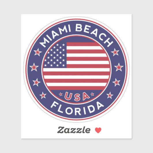 Florida, Miami Beach Sticker (Vel)