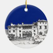 Florida museum in blauw keramisch ornament (Achterkant)