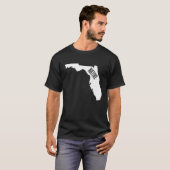 Florida Native Home Pride State Outline Zomer TS T-shirt (Voorkant volledig)