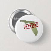 Florida Native met Florida Map Ronde Button 5,7 Cm (Voorkant /achterkant)