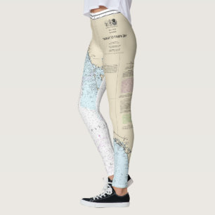 Florida Nautical Chart Havana naar Tampa Bay Leggings