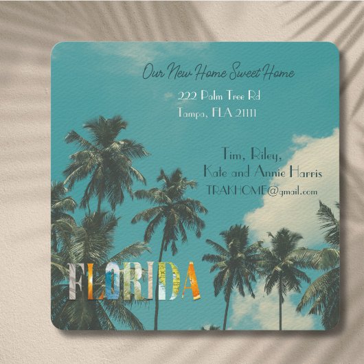 Florida New Home Briefkaart voor adreswijziging