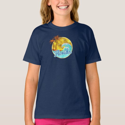 Florida, Ocean golf, Palm Trees T-shirt (Voorkant)