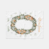 Florida Orange Baby Milestone mensuelle couverture (Devant (Horizontal))