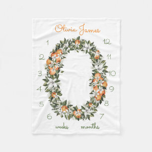 Florida Orange Baby Milestone mensuelle couverture