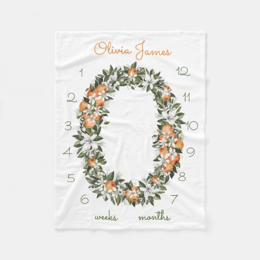 Florida Orange Baby Milestone mensuelle couverture (Devant)