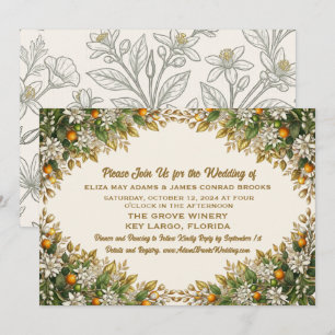 Florida Orange Blossom Trouwkaart Save The Date