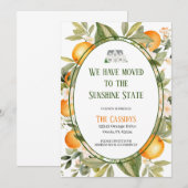Florida Oranje verhuisaankondiging Kaart (Voorkant / Achterkant)