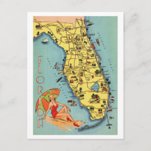Florida Oude Vrolijke Ansichtkaart Briefkaart