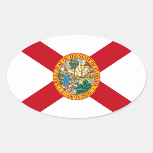 Florida Oval Sticker (Voorkant)