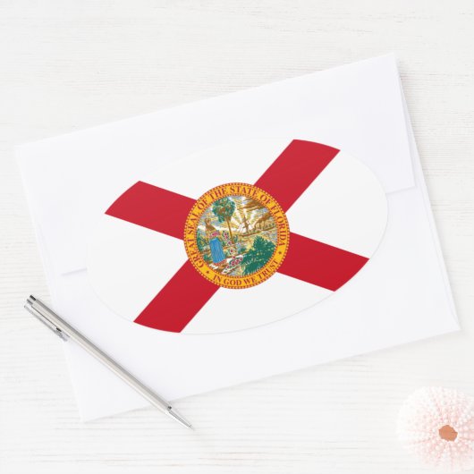 Florida Oval Sticker (Envelop)