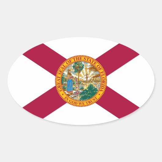 Florida Ovale Sticker (Voorkant)