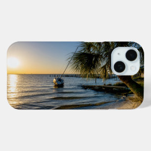 Florida Overhellende Palmboom Zonsondergang iPhone