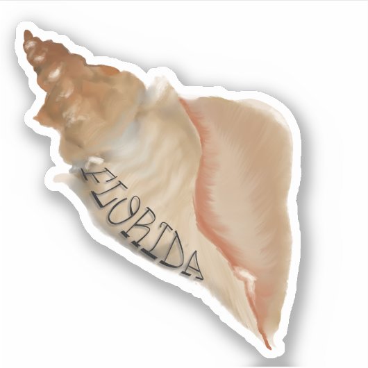 Florida Paard Conch Shell Sticker (Voorkant)