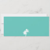 Florida Palm Tree Boarding Pass Wedding Kaart (Achterkant)