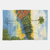 Florida Palm Tree Sunset Kitchen Tea Towel Theedoek (Horizontaal)