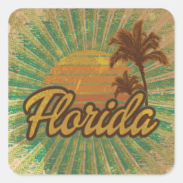 Florida Palm Trees Vierkante Sticker