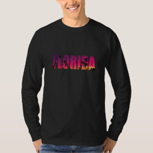 Florida Palmbomen Strand van Miami Zonsondergang T-shirt