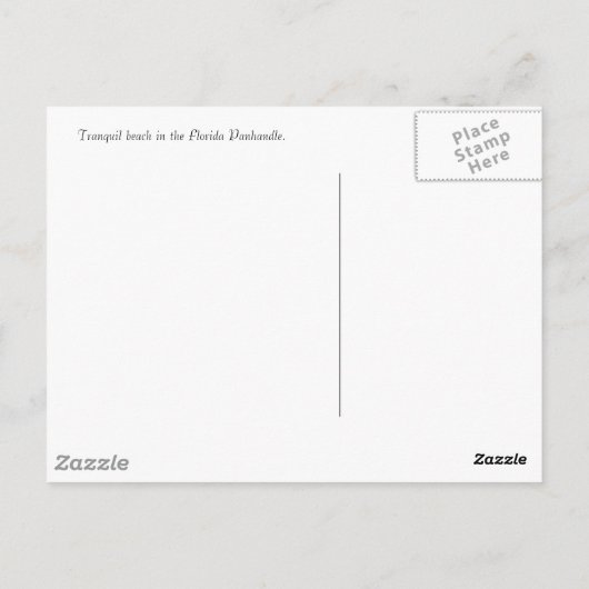 Florida Panhandle strand Briefkaart (Achterkant)