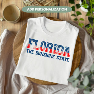 Florida Patriottisch Sunshine State Maatwerk T-Shi T-shirt