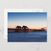Florida - Pier van Napels op schemergebied briefka Briefkaart (Voorkant / Achterkant)