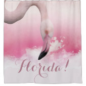 Florida Pink Flamingo Douchegordijn (Voorkant)