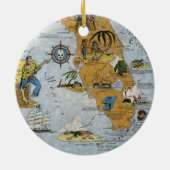 Florida Pirate Map Ornament (Achterkant)