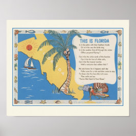Florida poëzie afdrukken poster