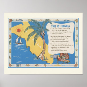 Florida poëzie afdrukken poster