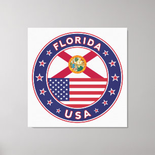 Florida, poster, canvas, kwadraat, groot, canvas afdruk