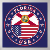 Florida, poster, middelgroot, blauw poster (Voorkant)