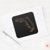 florida pride blur vierkante sticker (Envelop)
