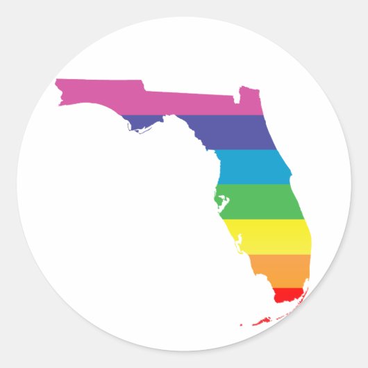 florida pride . ronde sticker (Voorkant)