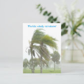 Florida Rainstorm Palm tree Carte postale (Debout devant)